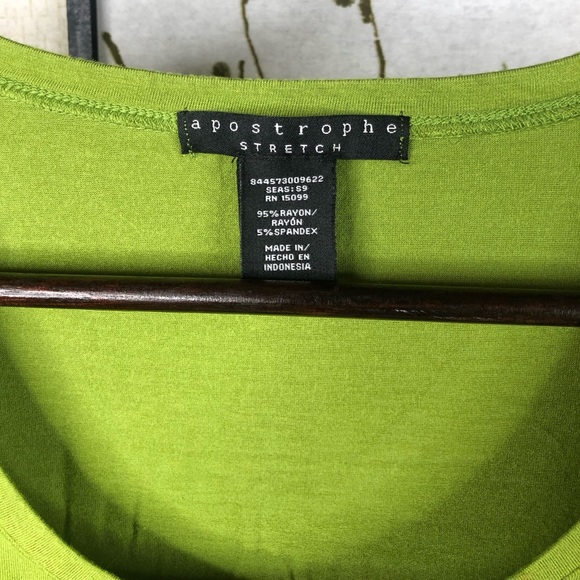 4 for 25$ Apostrophe Stretch Summer Color T-Shirt. Women’s size Medium. - Picture 3 of 3